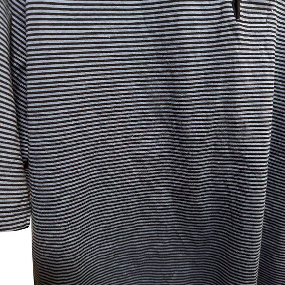 Marbas Men’s Large Polo Shirt Blue Striped Cotton Collared Casual Golf Italy - Picture 9 of 12